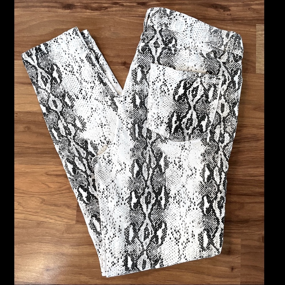 Snake Print Skinny Jeans